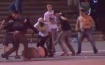 Corintianos promovem pancadaria após jogo